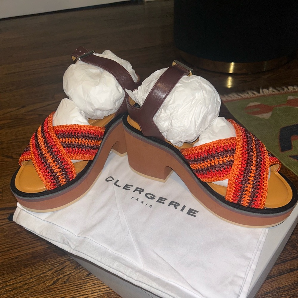 NWT Robert Clergerie Platform Sandals sz 7 - Picture 4 of 5